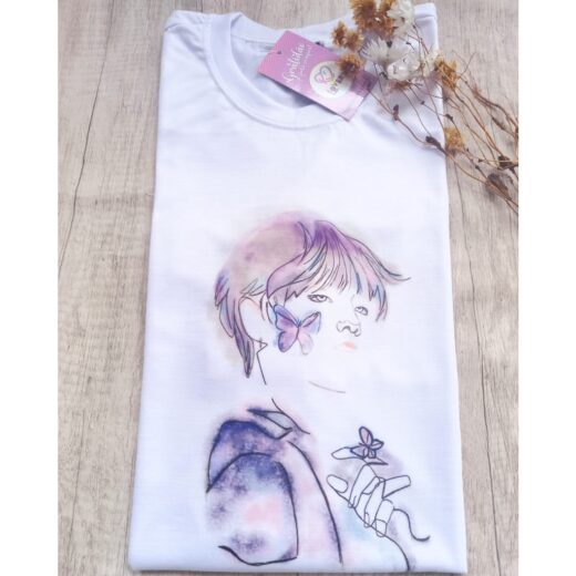 Camiseta Unissex Tae ( V ) BTS Aquarela - Grupo Kpop