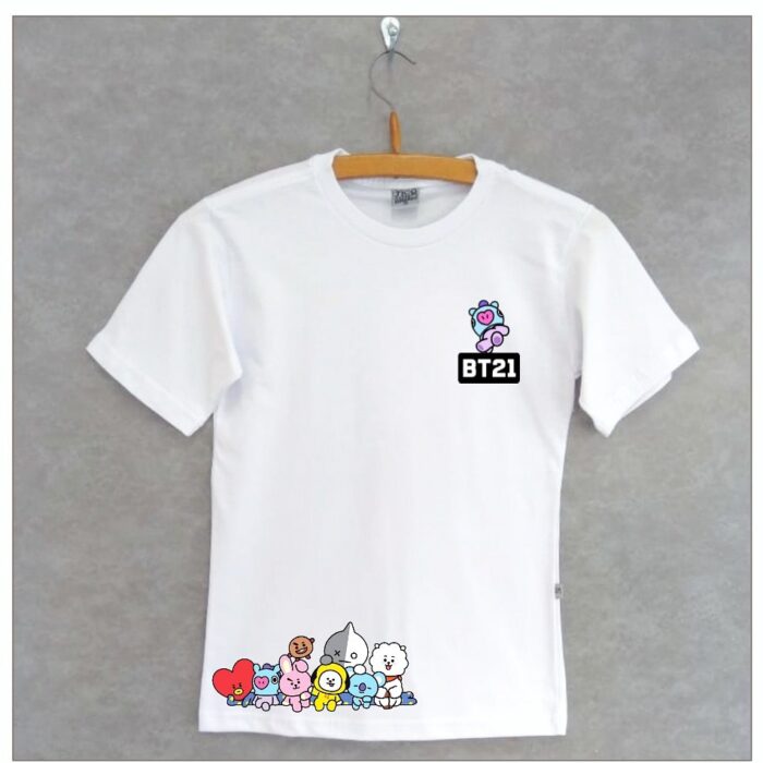 Camiseta básica UNISSEX Mang personagens BT21 – Grupo kpop – BTS