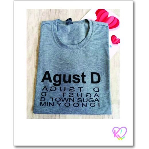 Camiseta básica UNISSEX August D Min Yoongi ( BTS ) Grupo Kpop - Guinho