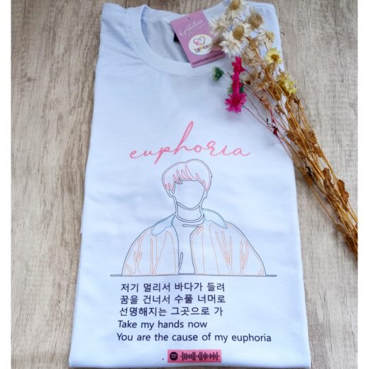 Camiseta Unissex Single Euphoria BTS ( Grupo Kpop )