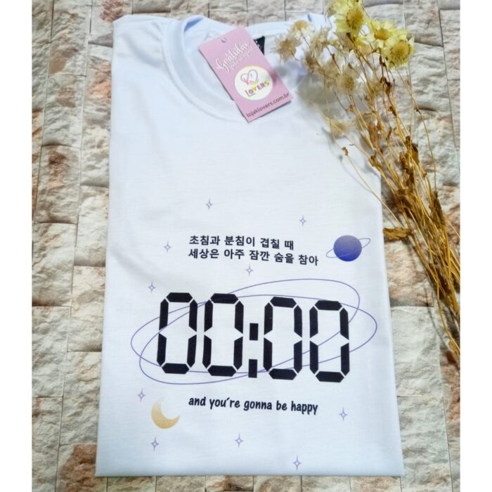 Camiseta Unissex Single Zero Clock BTS ( Kpop)