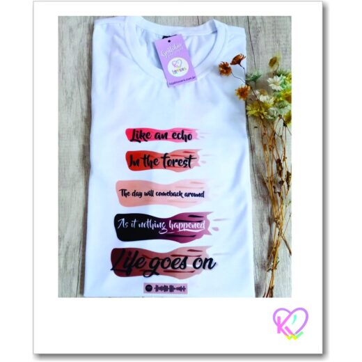 Camiseta unissex Life Goes On ( BTS ) interativa - com código Spotfy