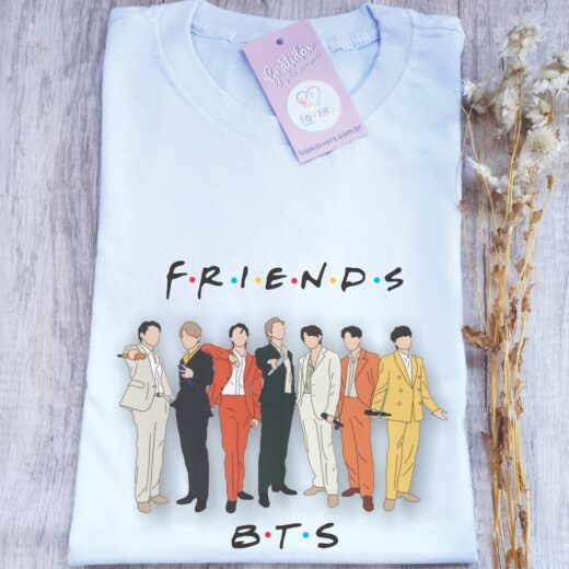 Camiseta Unissex BTS Série Friends Colorida