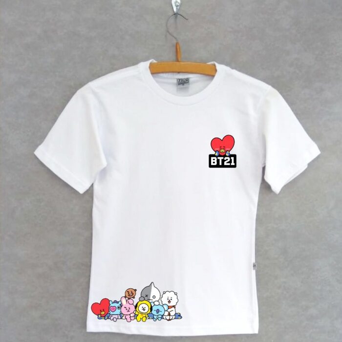 Camiseta básica UNISSEX Tata  personagens BT21 – Grupo kpop – BTS