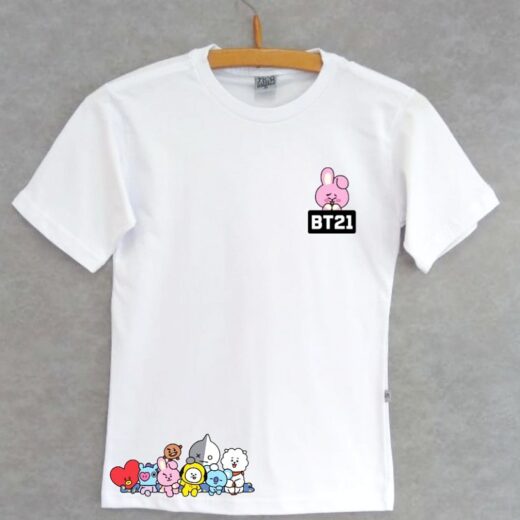 Camiseta básica UNISSEX Cooky personagens BT21 - Grupo kpop - BTS