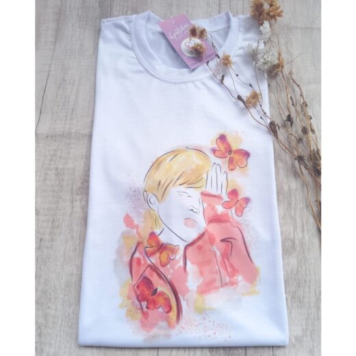 Camiseta Jimin Aquarela borboletas - BTS - Grupo Kpop - Image 3