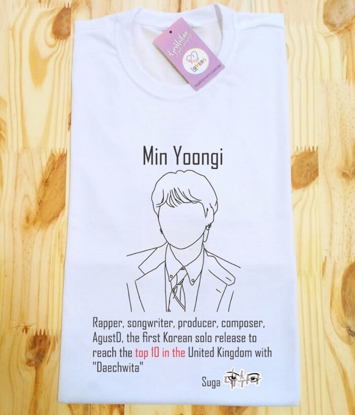 Camiseta Perfil Yoongi- Suga – BTS