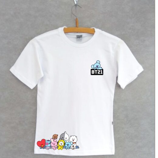 Camiseta básica UNISSEX Koya personagens BT21 - Grupo kpop - BTS