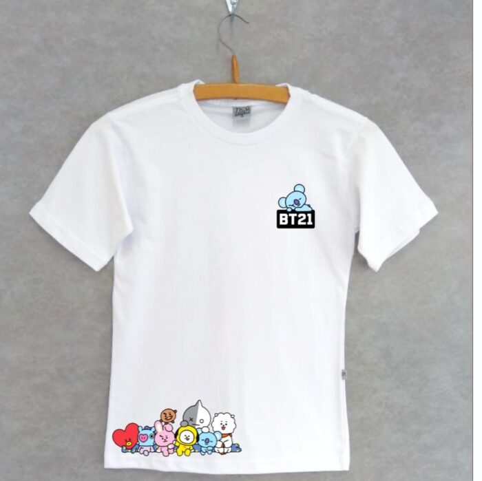 Camiseta básica UNISSEX Koya personagens BT21 – Grupo kpop – BTS