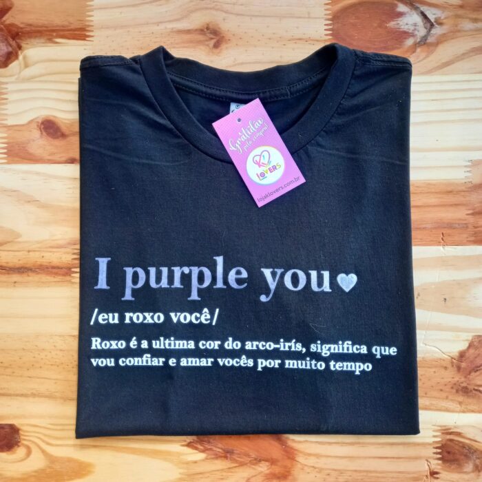 Camiseta  Frase I purple you – BTS