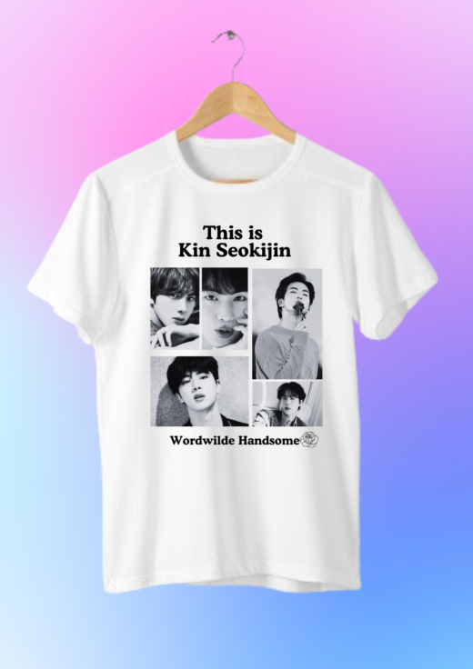 Camiseta unissex Jin ( Kim Seokijin ) This is fotos  - Grupo BTS - kpop